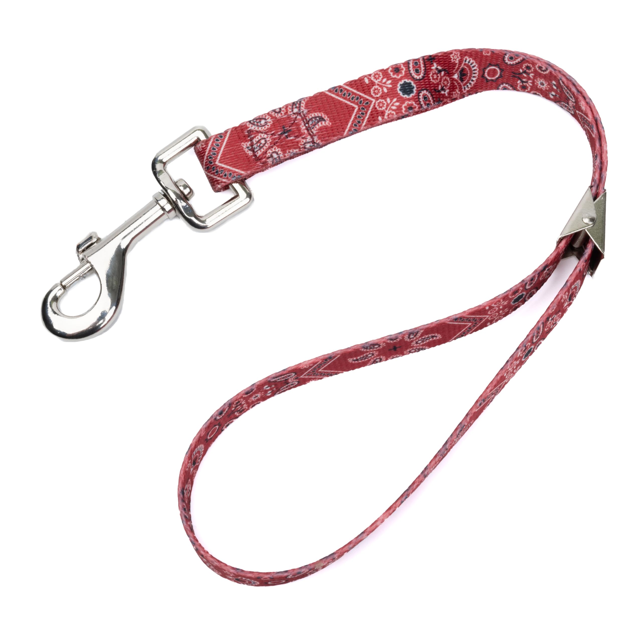 Country Brook Petz - Red Bandana Spring Loaded Grooming Loop Featuring Unique Designs for Any Style (5/8 Inch Wide, 16.5 Inch)
