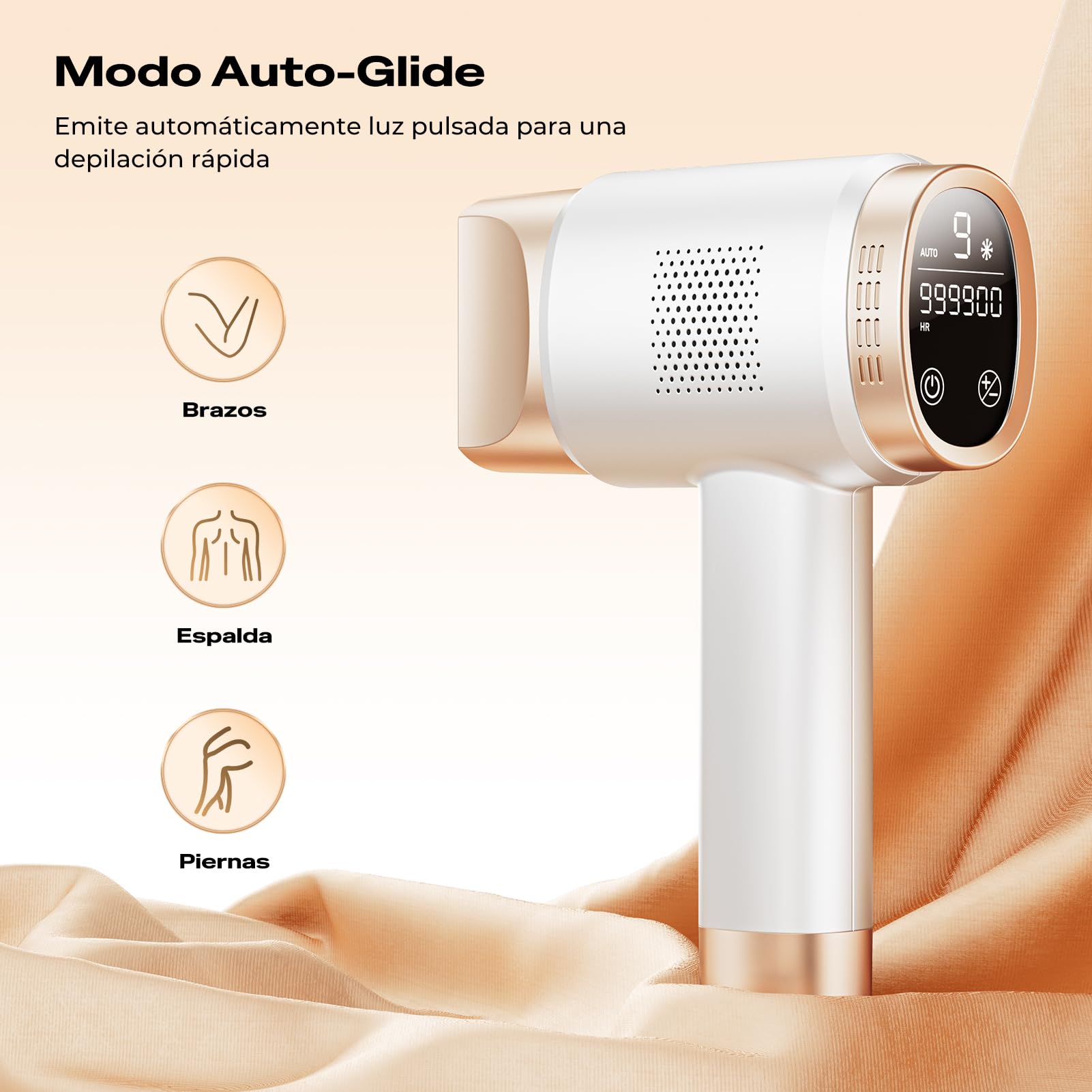21J Depiladora Laser con Función de Refrigeración, Depiladora Luz Pulsada con 600-1200NM Luz Roja,9 Niveles de Energía, Pantalla Táctil LCD para Mujer y Hombre, Bikini, Axilas, Cara, Cuerpo