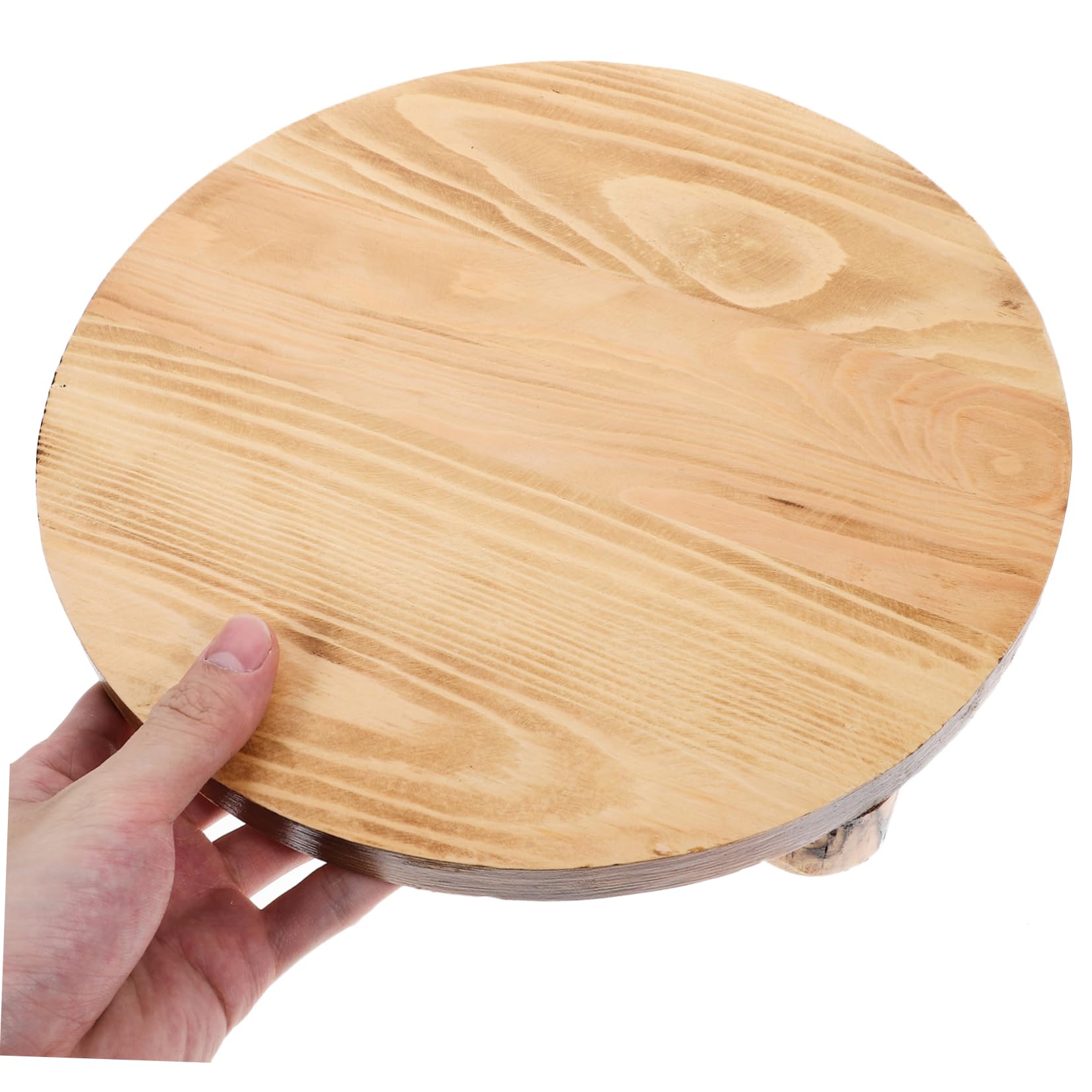 TOYANDONA Soporte de Madera Redondo Fácil Instalación y Reutilizable para Macetas Base Estable Adecuado para Plantas en Maceta Salón o Escritorio