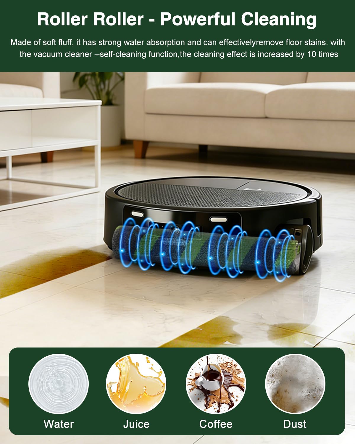3er Set Roller Mop für iRobot Roomba Max 705/706 /Plus 775/775X Combo