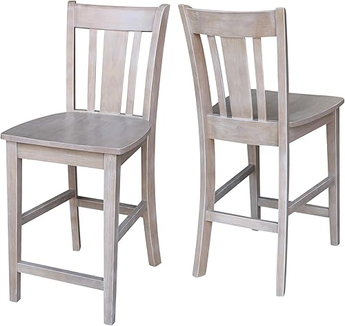 Miniatura 111 de International Concepts San Remo Taburete alto de bar, gris pardo lavado gris topo lavado,Espresso,Marrón,Beige,Negro -,Hickory/piedra