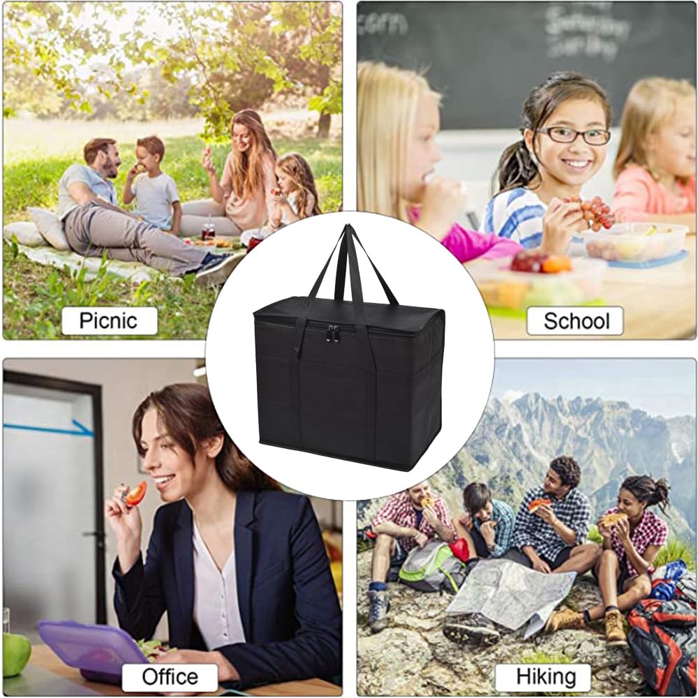 Sac isotherme pliable, sac isotherme réutilisable, sac de pique-nique en plein air isolé froid et chaud, sac à déjeuner isotherme 31 L, sacs isothermes pour le déjeuner, pique-nique, école, travail,