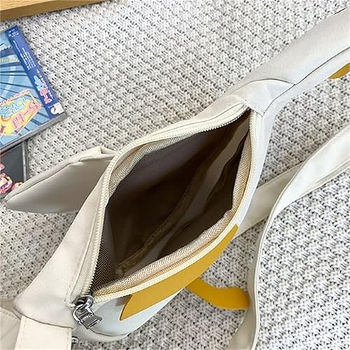 Miniatura 6 de Bolso de hombro unisex con diseño de pato, diseño de pato, diseño de dibujos animados, bolsa de mensajero única de lona