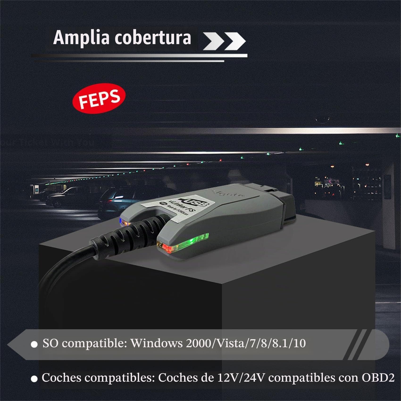 vLinker FS OBD2 USB Adaptador para FORScan HS/MS-CAN Cambio automático