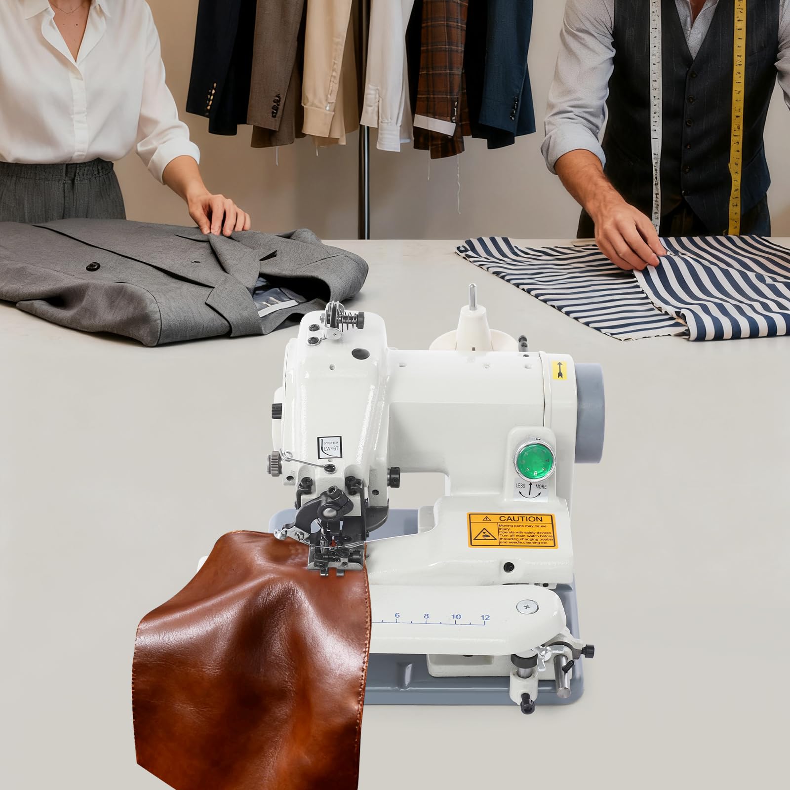 100W Blindstichmaschine, Tragbare Blindstich Saummaschinen, Blindstich Nähmaschine, Haushaltsnähmaschine 1200 U/min, Schneider Nähmaschine, für Schneidereien und Reinigungen