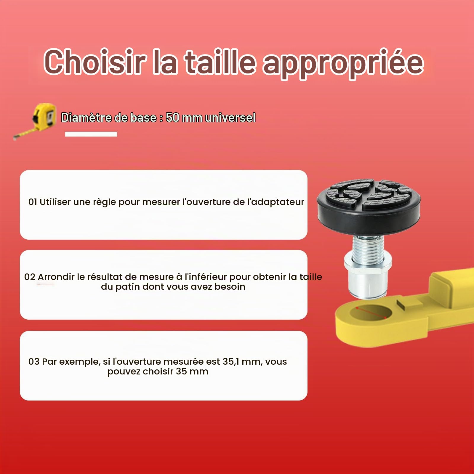 4PCS Pad Blocs pour Pont Élévateur, Tampon pour Pont