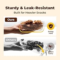 Vista 3 de Fit Meal Prep Paquete de 125 bandejas de plástico para nachos de 12 onzas, 2 compartimentos desechables para virutas y inmersiones, recipientes