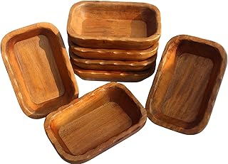 T one Wooden Dough Bowls for Candle Work (10 Piece) | Candle Ready Dough Bowl | Bulk Dough Bowls for Candle Making | Home décor Dough Bowls (10)