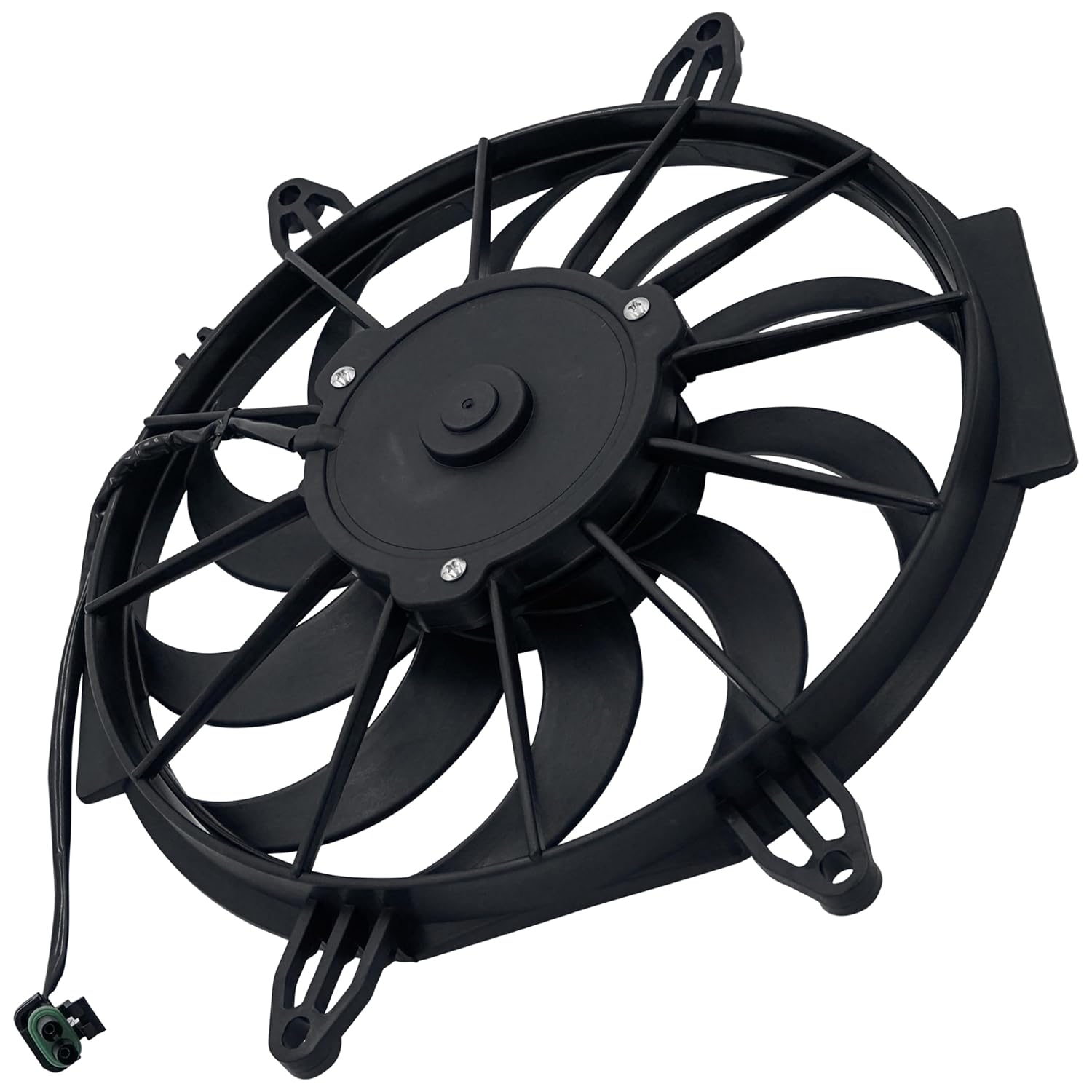 Caltric Radiator Cooling Fan Motor Compatible with Polaris Sportsman 500 HO EFI 2004 2005 2006 2007 2008 2009 2010 2011