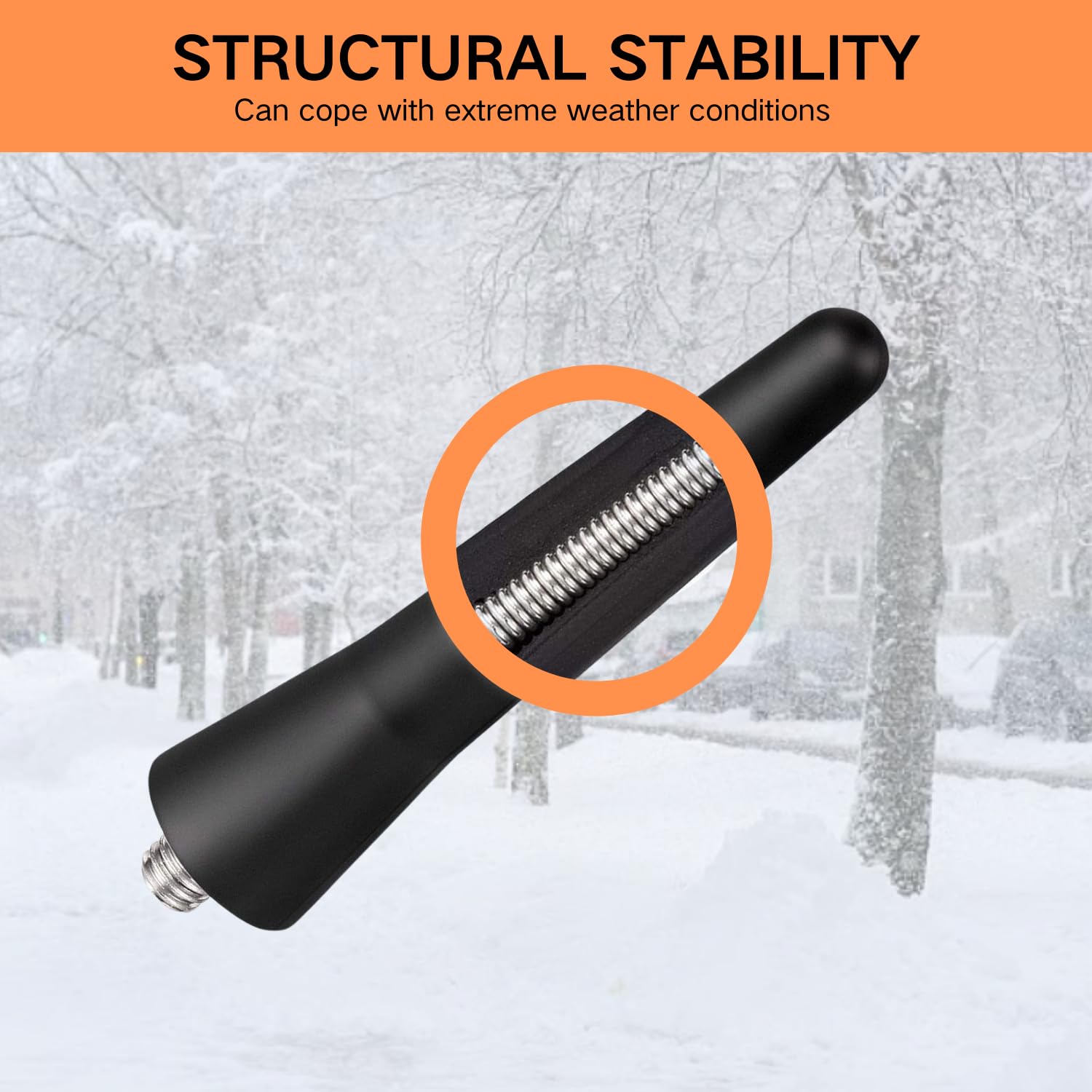 Set Antenne Auto Corte - 6,5 Cm E 18 Cm, Con Viti M4/M5/M6, Ricezione Potenziata - Foto 4