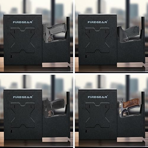 Miniatura 9 de FIREGEAR Caja fuerte para pistola de acero al carbono con sensor biométrico mejorado que se desbloquea en 0.5 segundos, almacena 20 huellas