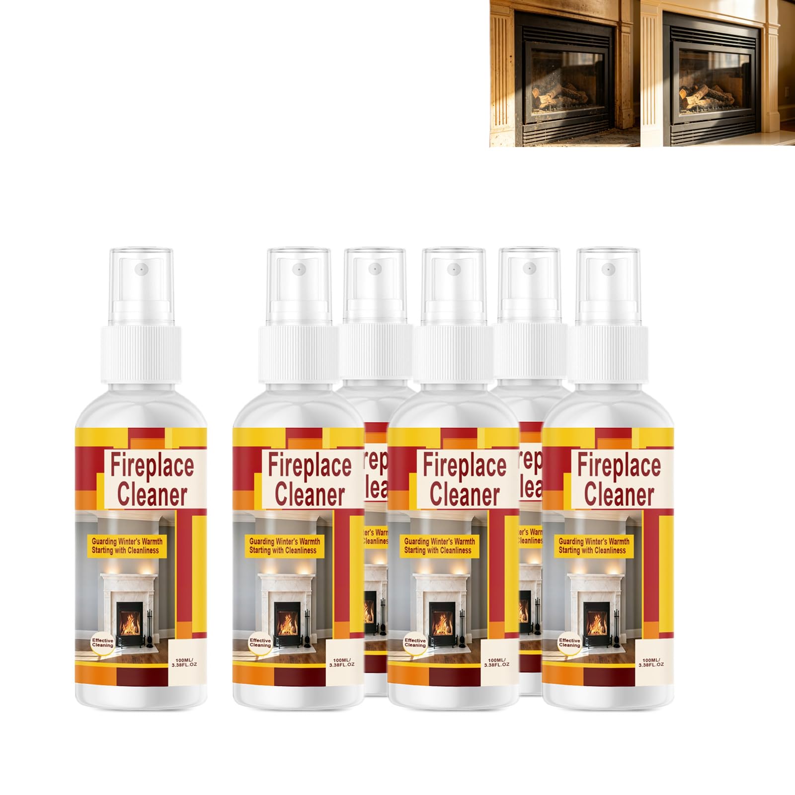 Schnell Wirkendes Kaminreiniger-Spray, Mühelose Reinigung Schrubben. (6PCS)