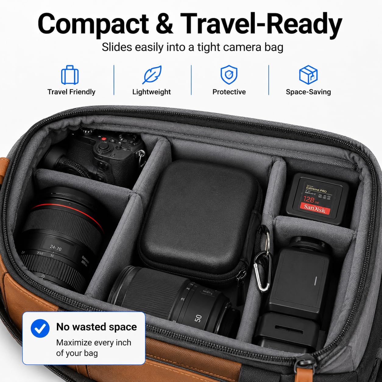 ANKHOH Custodia da trasporto compatibile con SSD portatili Crucial X10/X9 Pro 4TB/2TB/1TB, unità disco rigido esterno a stato solido, adatta per cavo USB-C (solo scatola)