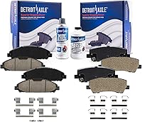 Vista 151 de Detroit Axle - Pastillas de freno para Dodge Dart 2013-2016 2014 2015 pastillas de freno de cerámica con reemplazo delantero y trasero de hardware