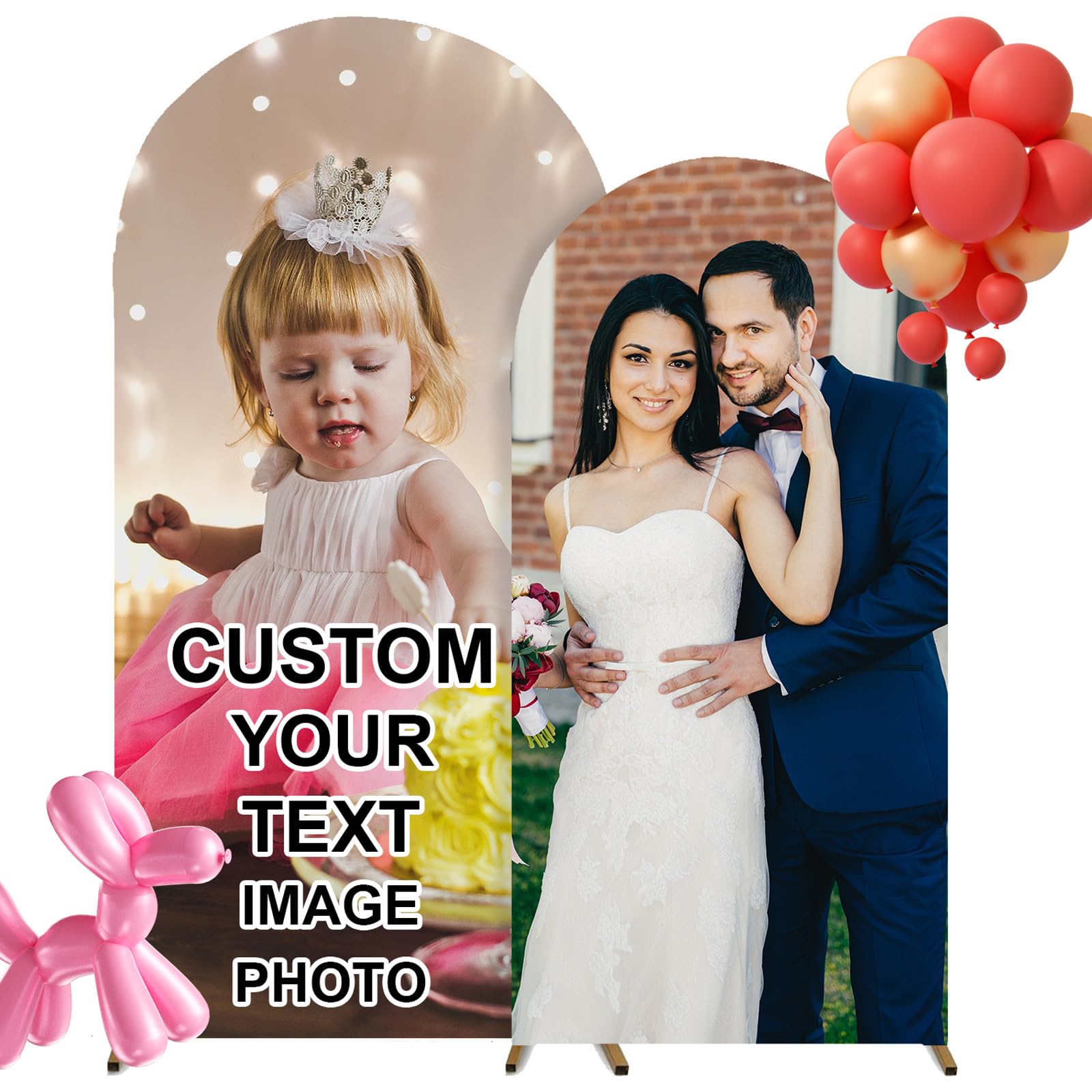 Custom Backdrop Personalized Arch Photo Backdrop Cover Customized Picture Backdrop for Friendsgiving Party Graduation Birthday Wedding (6.6FT (200×