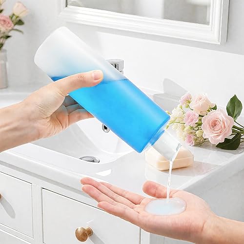 Miniatura 7 de Bekith Paquete de 12 botellas de plástico de 16 onzas con 24 tapas en 2 estilos, botellas de plástico recargables para champú, lociones, gel