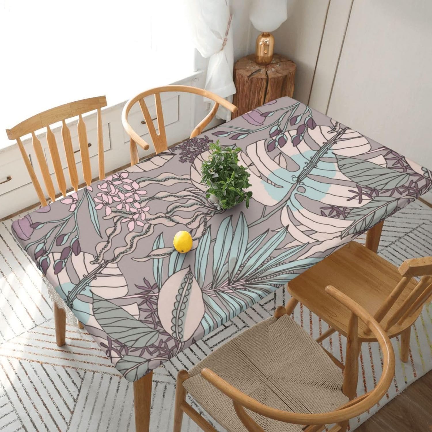 Nappe bohème fleurie en polyester de qualité supérieure lavable