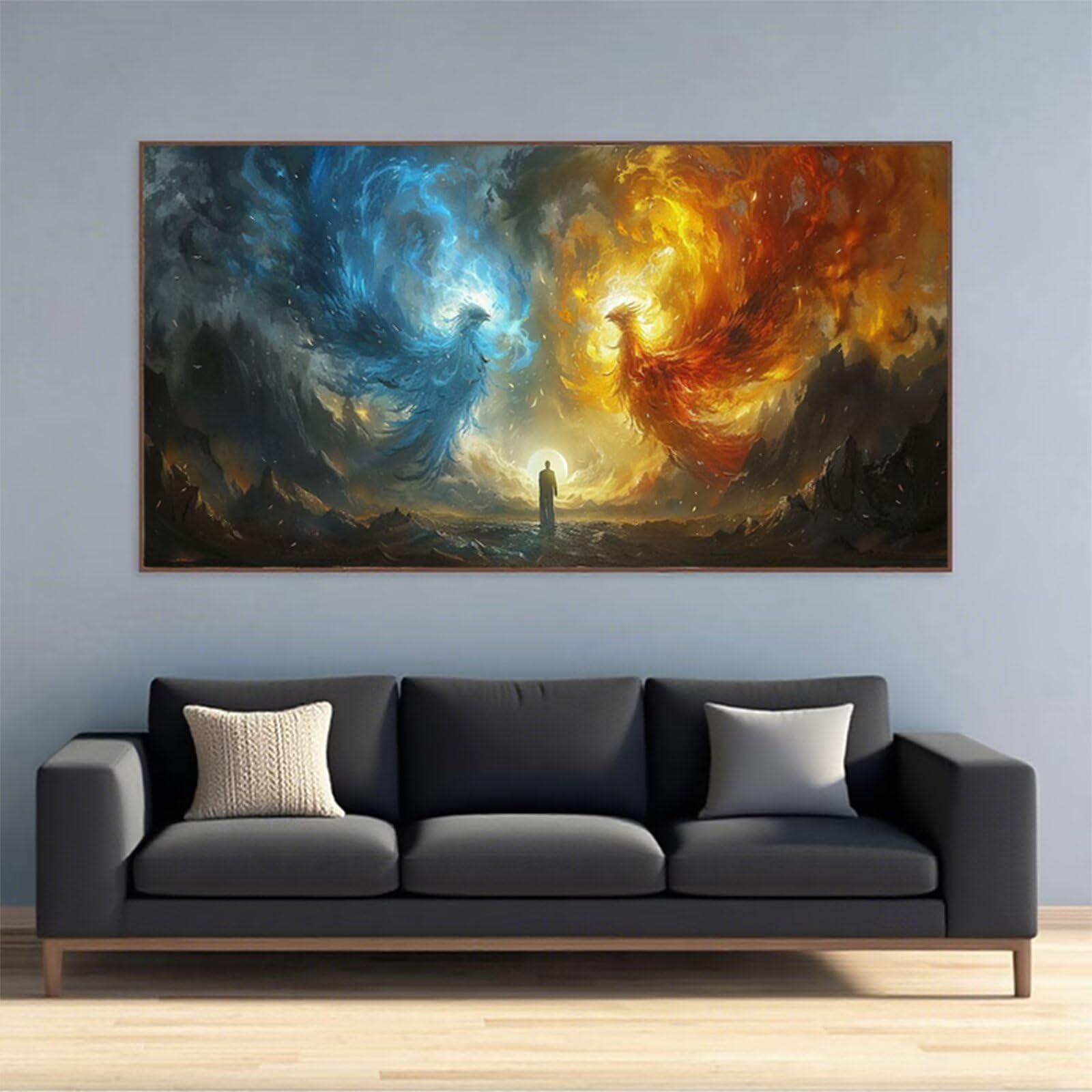 Diamentowe malowanie dla dorosłych duży rozmiar 100 x 50 cm, 5D diamentowe malowanie feniks malowanie diamentowe dziecko zwierzę haft diamentowy pełny zestaw akcesoriów, kreatywne hobby dla dorosłych