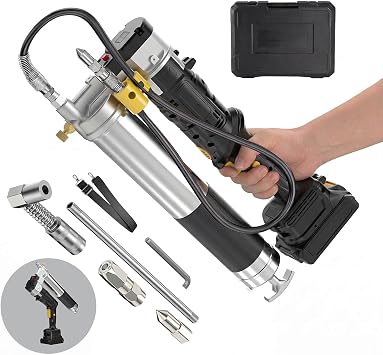 Electric Grease Gun Compatible with DeWalt 20V Battery No Battery 14oz Capacity Cordless Powered Grease Gun with 39." Flex Hose for Automotive, Truck, Farm Equipment Maintenance