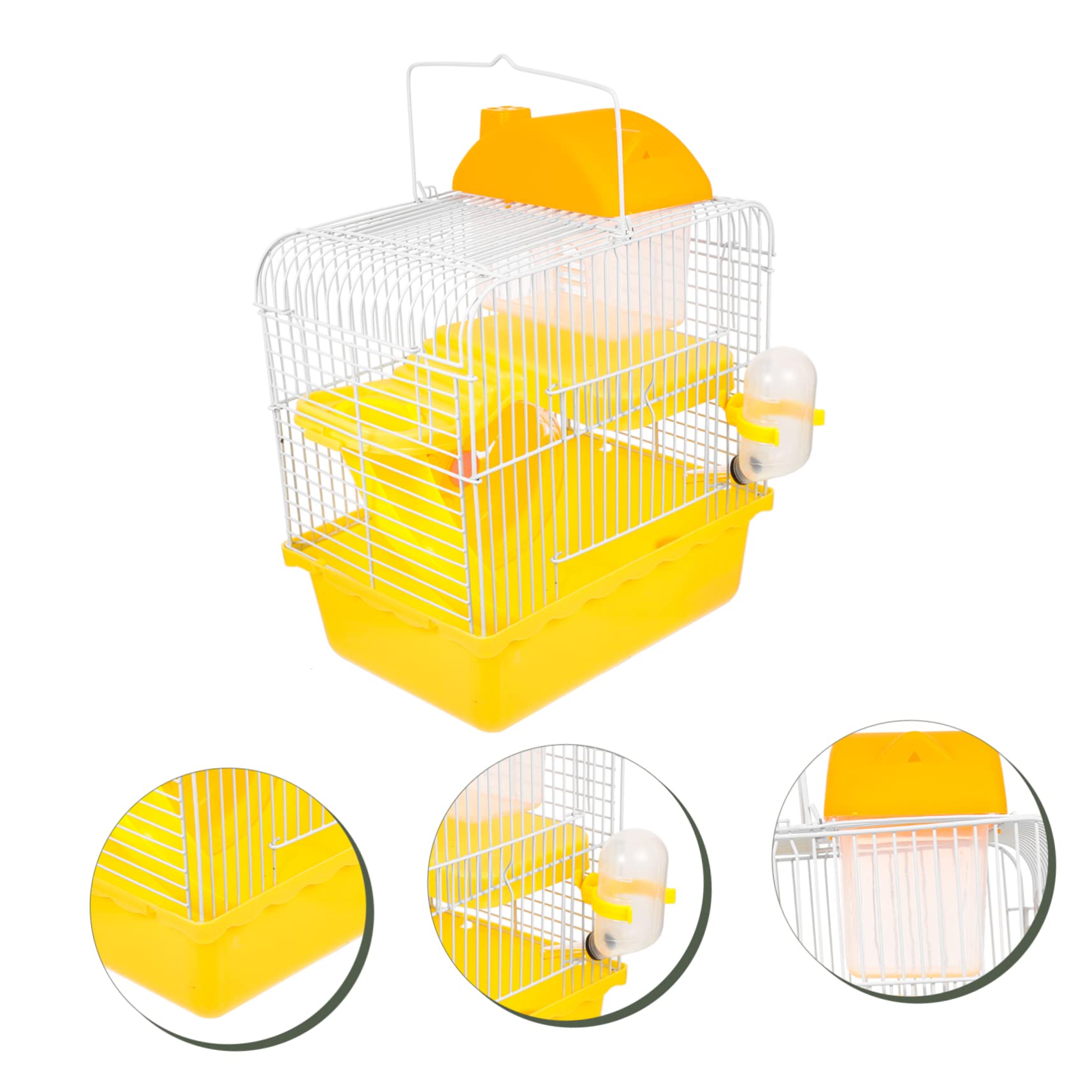 Dekoratives Hamsterhaus mit Großem Raum, Kunststoff, Orange | Privates Zimmer, für Hamster und Kleintiere, Zubehör für Käfige, Kompaktes Haustierhaus