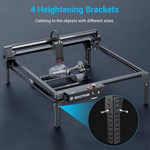 Miniatura 5 de Mecpow Rodillo giratorio láser G3, grabador láser, módulo de grabado de rodillo giratorio de eje Y para objetos cilíndricos, compatible con la