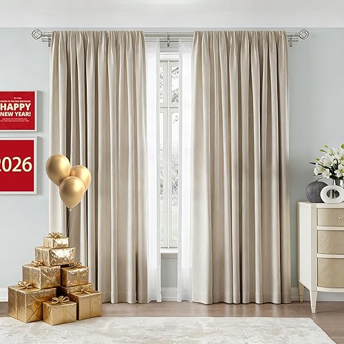 Miniatura 2 de KAMANINA Barra de cortina doble de 1 pulgada de 72 a 144 pulgadas (6-12 pies), barras de cortina resistentes de plata antigua para ventanas de 66 a