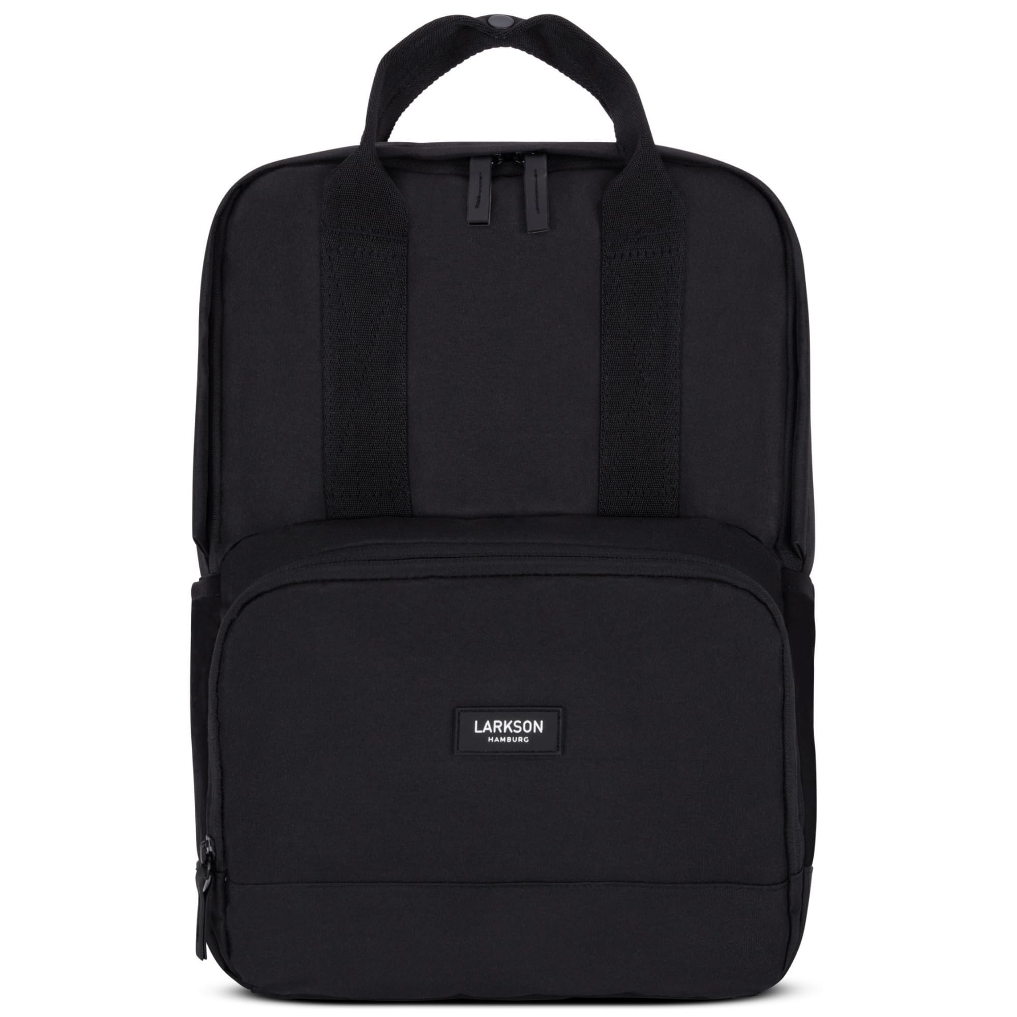 LARKSON Rucksack Damen & Herren Schwarz - No 6 - Daypack mit 16 Zoll Laptopfach - Rucksäcke für City Schule Business - Schulrucksack Mädchen Teenager - Wasserabweisend
