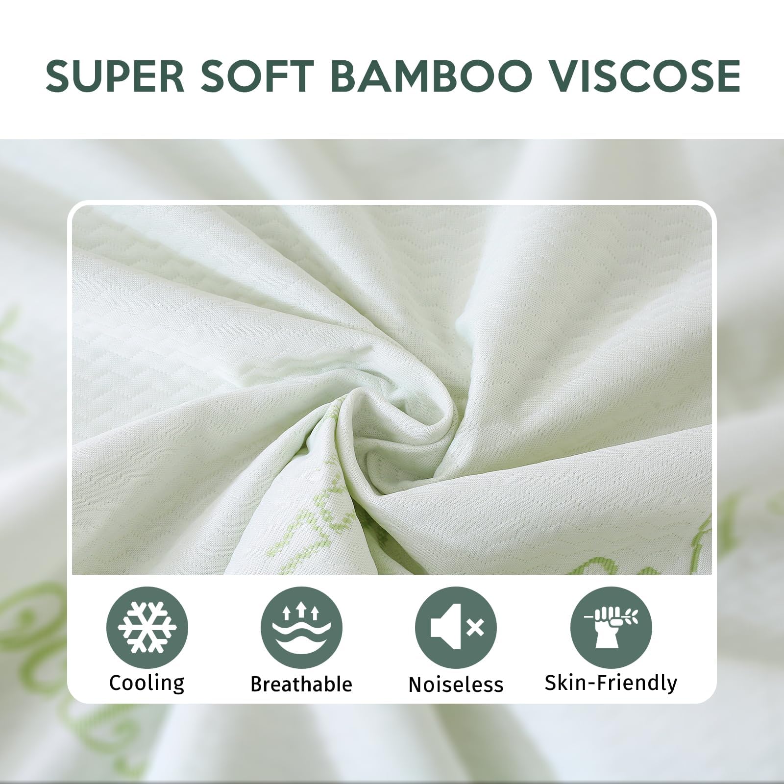 MUXHOMO Premium 100% Waterproof Queen Size Mattress Protector, Breathable Mattress Cover Queen Size Bed, Cooling 3D Air Fabric Bed Pad Cover, Deep Pocket 8"-21"