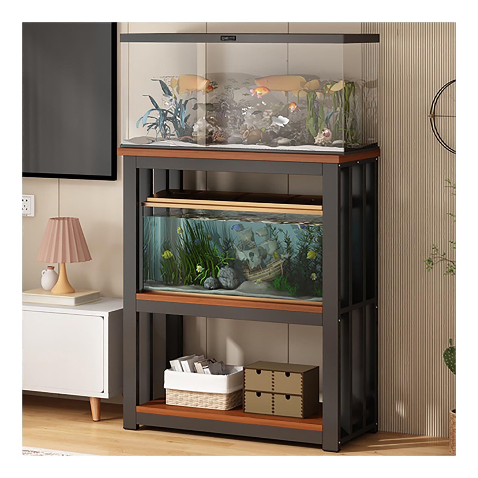 Soporte para Acuario de Madera Maciza, Soporte para Pecera
