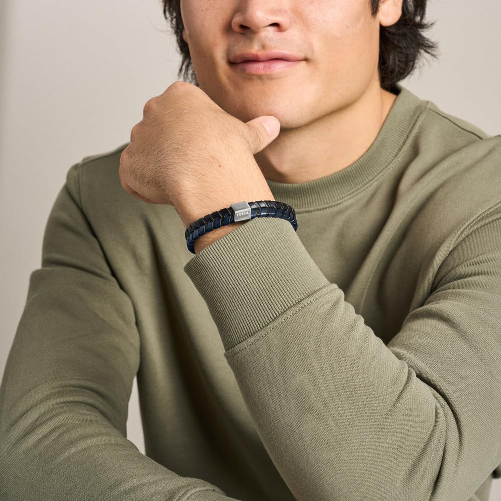 Fossil Herren mehrfarbiges Lederarmband, JF04985040