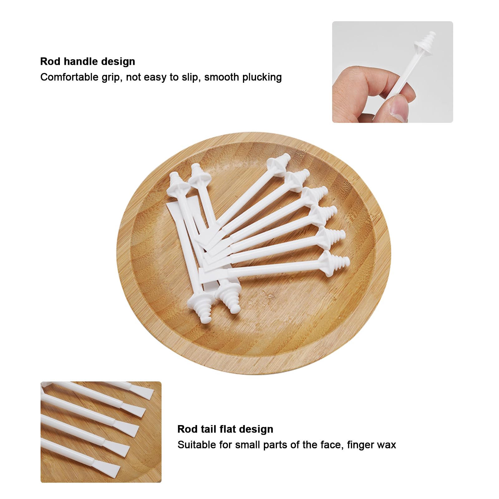 MIVAIUN 100 Pezzi Applicatori di Cera per Naso, Bastoncino di Cera Nasale, Wax Stick, Bastoncini per Ceretta al Naso a Doppia Estremità, Bastoncini per Cera Applicatori, per Depilazione Nasale