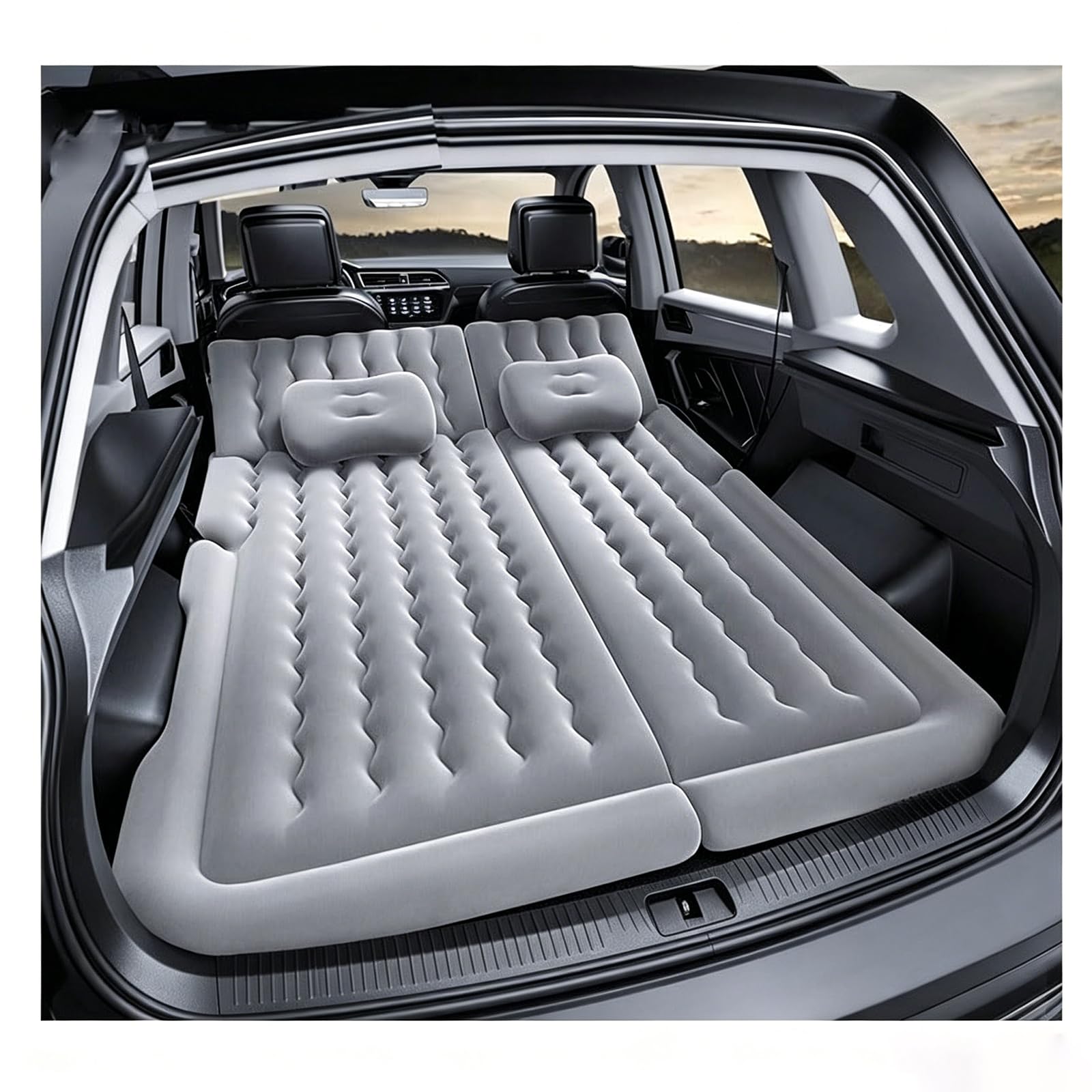 Colchón Hinchable Coche, para Renault Clio 5 Clio 4 Clio 3 Estate 2001-2026 Asiento Trasero Cama Aire SUV Maletero Viaje Camping Portátil Bomba Almohadas,A