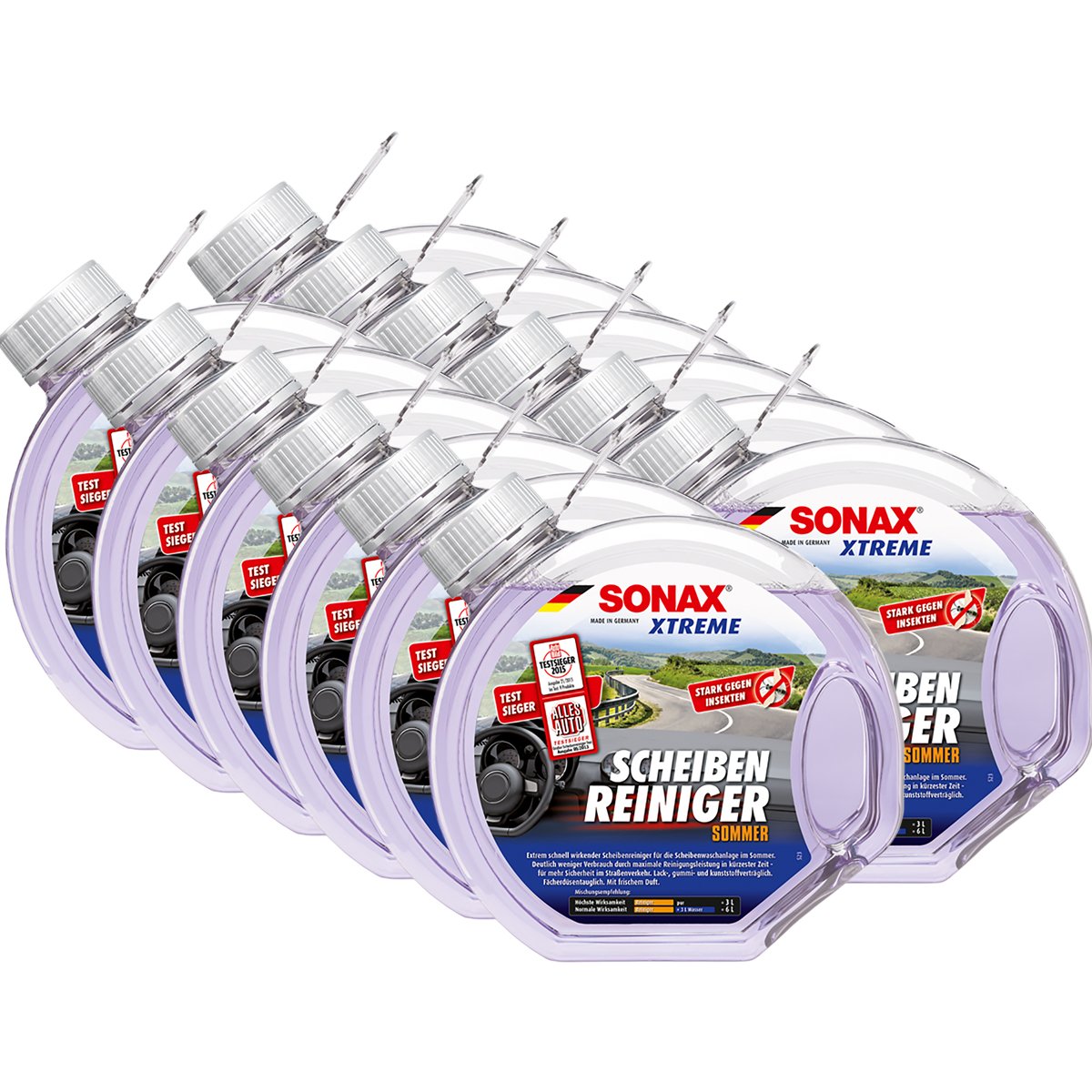 SONAX 12x 02724000 Xtreme ScheibenReiniger Sommer gebrauchsfertig 3L
