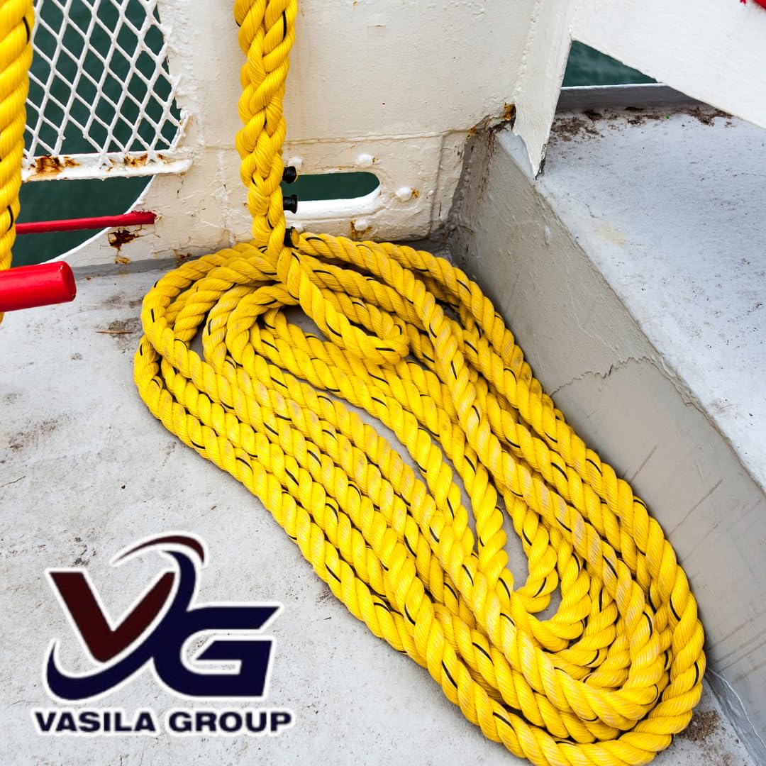 VG TARP 8mm x 20m Heavy-Duty Yellow Twisted Utility Rope, High Strength Utility Rope for Marine, Industrial, and Outdoor Use — Amazon image 4