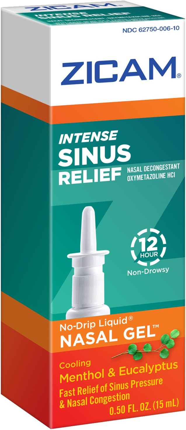 Buy Zicam Intense Sinus Relief Nasal Gel, 15 ml, 0.5 Fl Oz Pack of 2