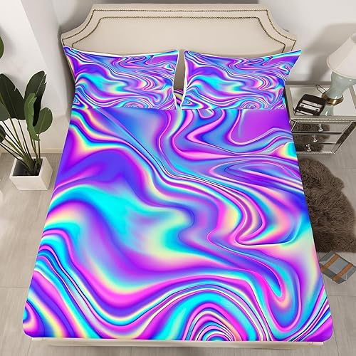 Miniatura 9 de Erosebridal Juego de sábanas de hurón tamaño individual para niños, sábana bajera ajustable de hurón de dibujos animados para niños, bonitas sábanas