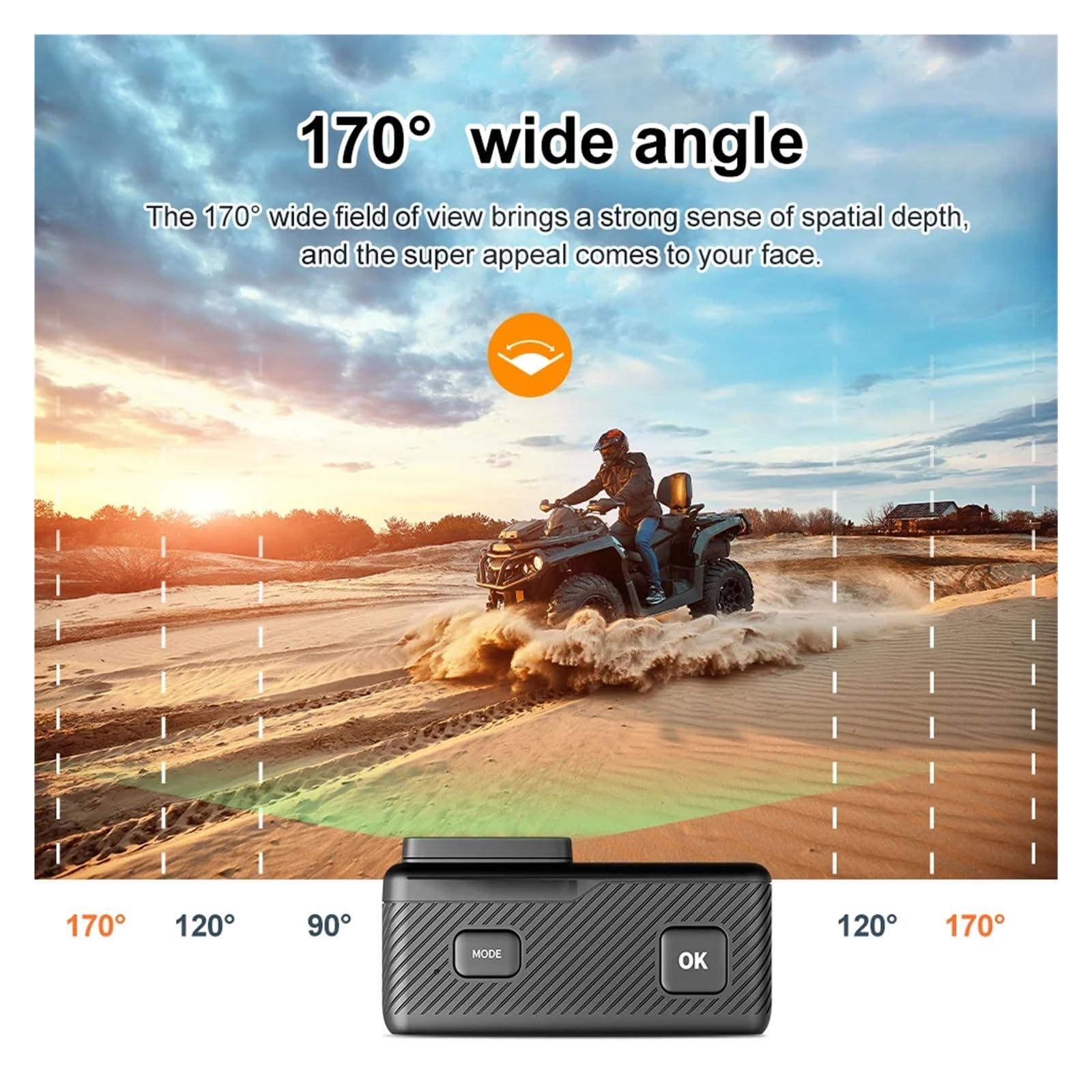 Action Camera 5K 4K 60FPS EIS WiFi Doppio Schermo 170D Touch Screen Da 2,0 Pollici 30M Fotocamera Sportiva Impermeabile Con Telecomando(64GB Card)