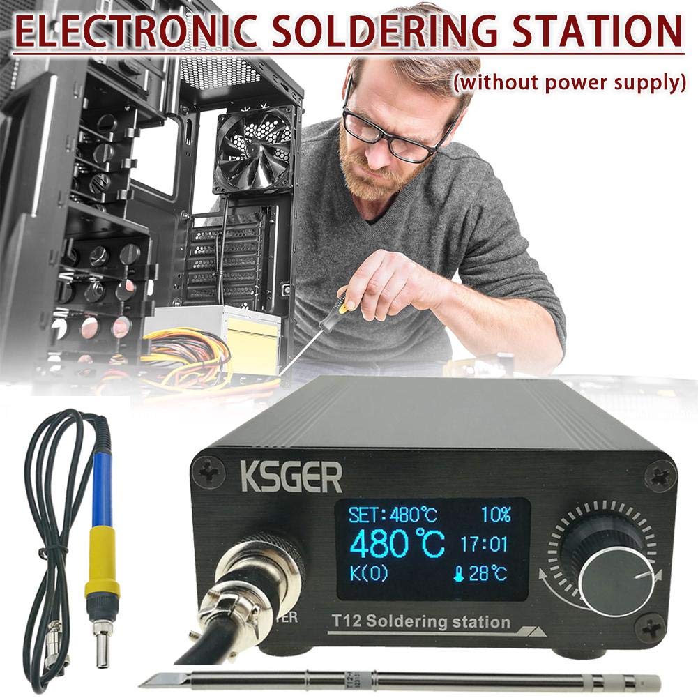 Dispositivo para electrocauterización KSGER T12 V3.0 STM32 OLED temperatura digital estación soldadura tallos para soldador T12-K B2 herramienta reparación para reprocesamiento