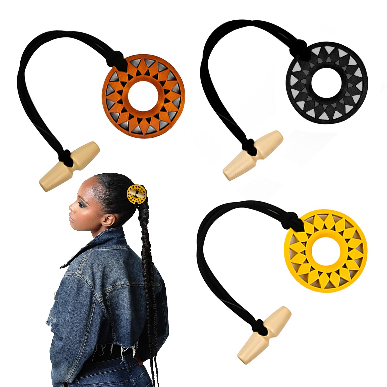 Elastic Dreadlock Hair Tie, Extra Long Dreadlock Accessories for Men & Women