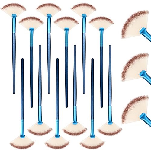 Ziliny 12 piezas de cepillo facial suave para colorete, cepillo de maquillaje, aplicador de ácido, herramientas cosméticas multiuso para máscara de