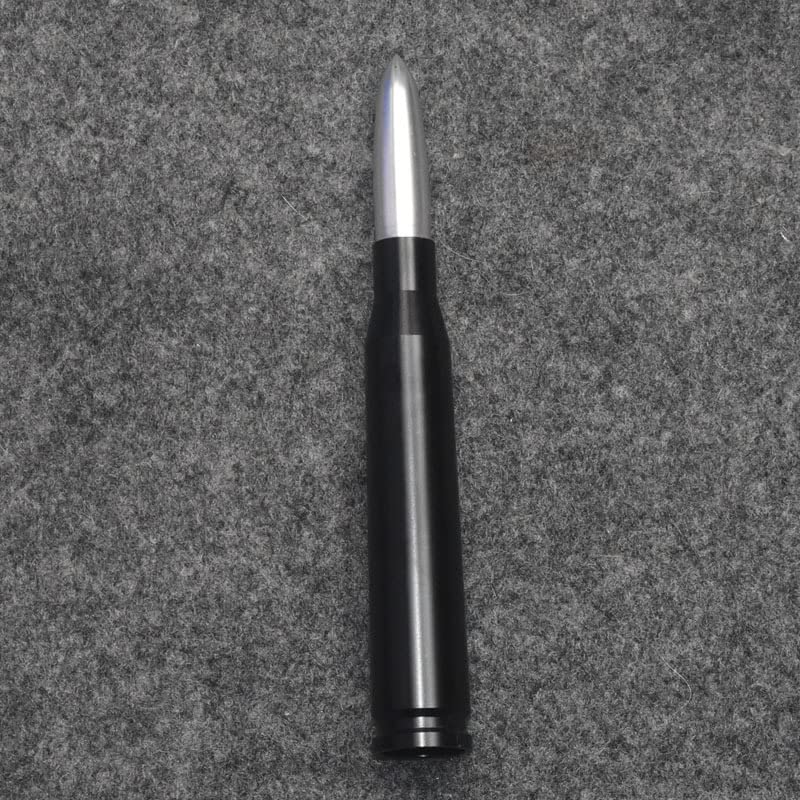 THE WHITE SHOP Car Bullet Antenna Universal Vehicle Truck Replacement Antenna, Car Radio Antenna, Cool Car Accessories Safe Short Replacement Widely Compatible with Most Cars Trucks and SUVs Silver