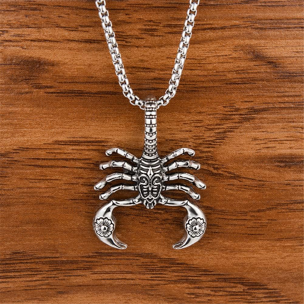 Scorpion Pendant Necklace Punk Stainless Steel Scorpio Zodiac Animal Biker Charm Necklace for Women Men Gothic Jewelry - Image 5