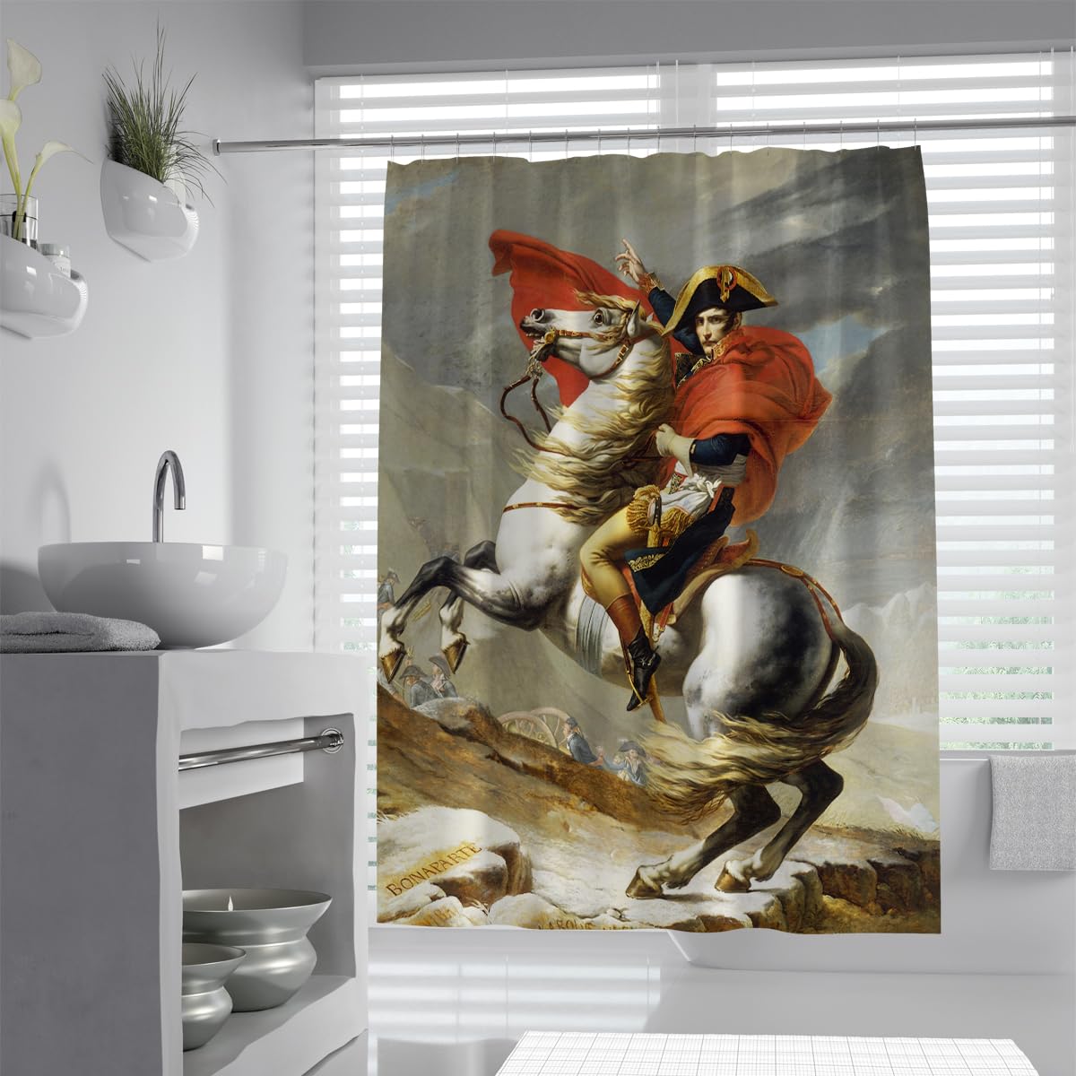 Décoration Salle de Bain Polyester Étanche 240x180cm