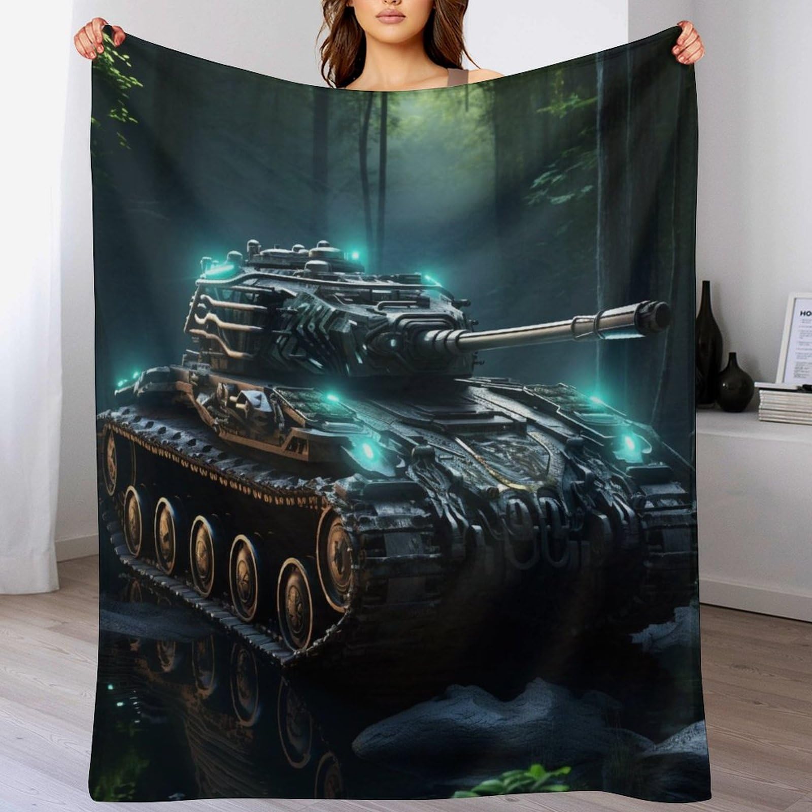 Manta de forro polar 3D grande Panzer Bedding manta de franela calida para invierno 180x200