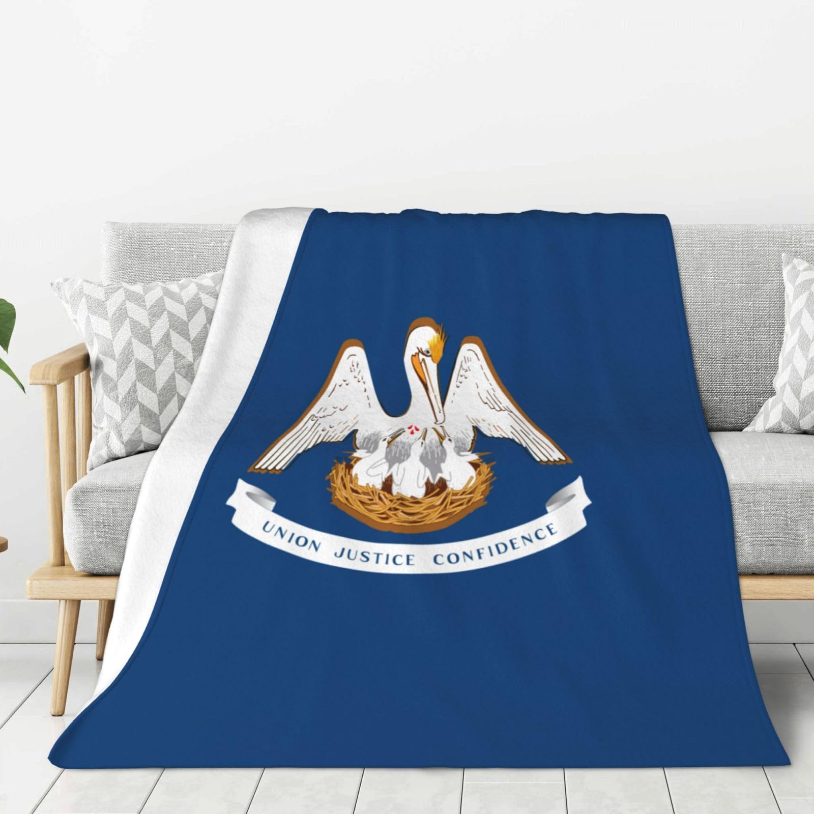 Couverture chaude en flanelle Louisiane super douce pour lit