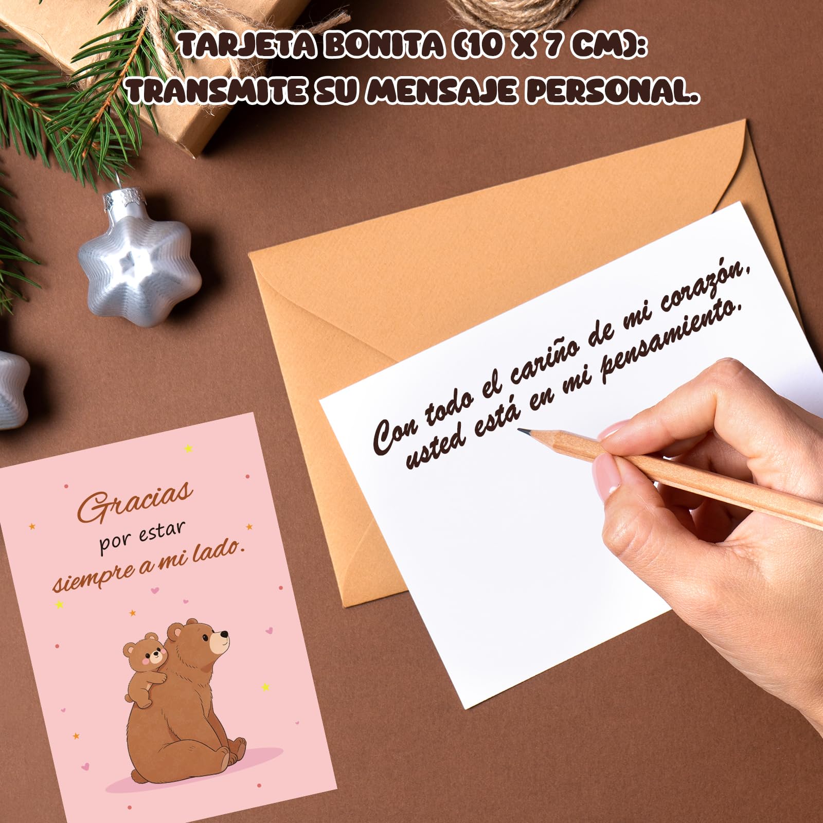 Regalo Padre - Osito de Ganchillo a Mano con Tarjeta Papá, Eres mi héroe, Regalo Original para Papa, Oso Peluche Ganchillo Padre en Cumpleaños Navidad Día de la Papa — view 4