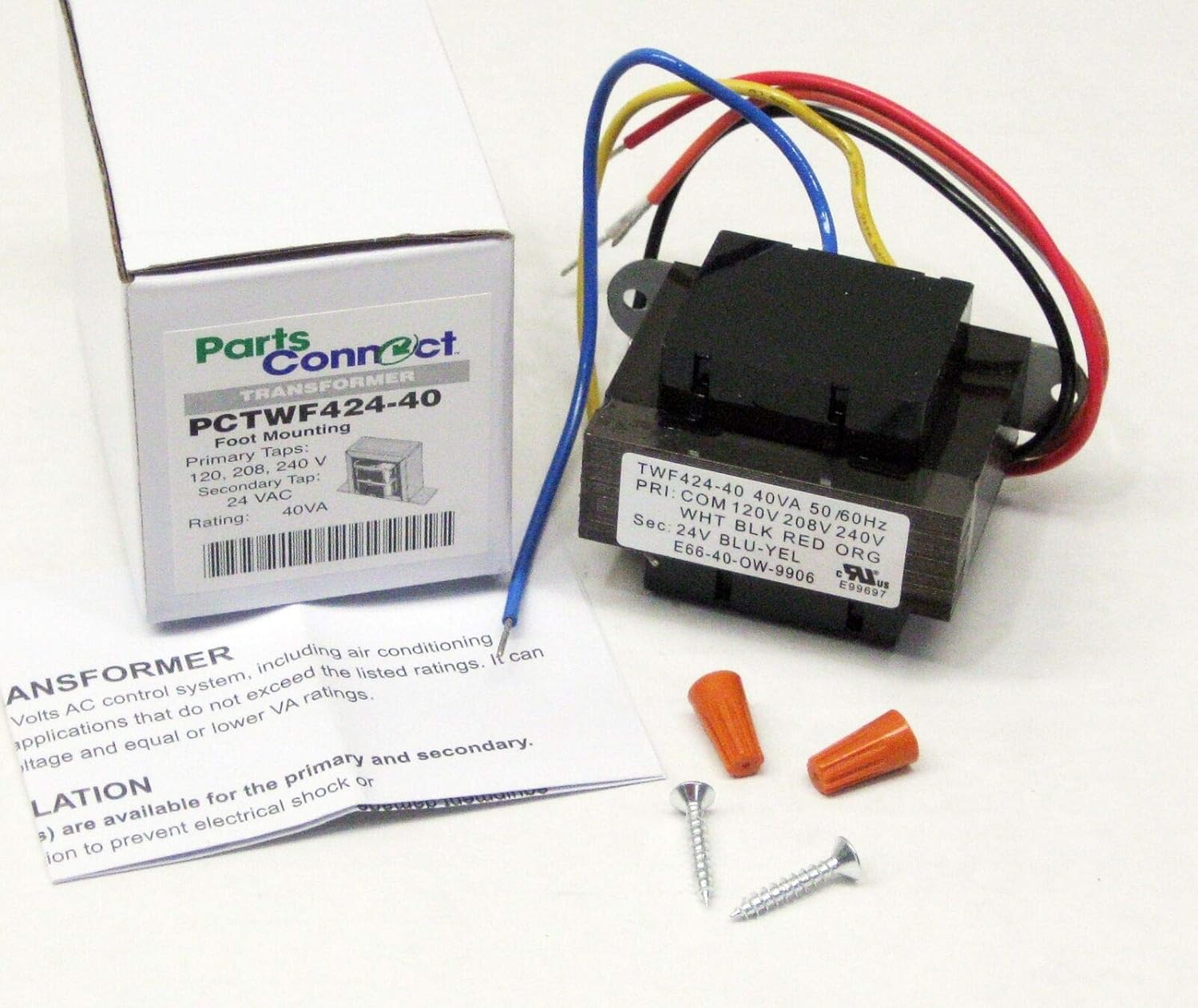 Dmi 40va Transformer Primary 1 8 240v Volt 24v Secondary Hvac Furnace Amazon Com