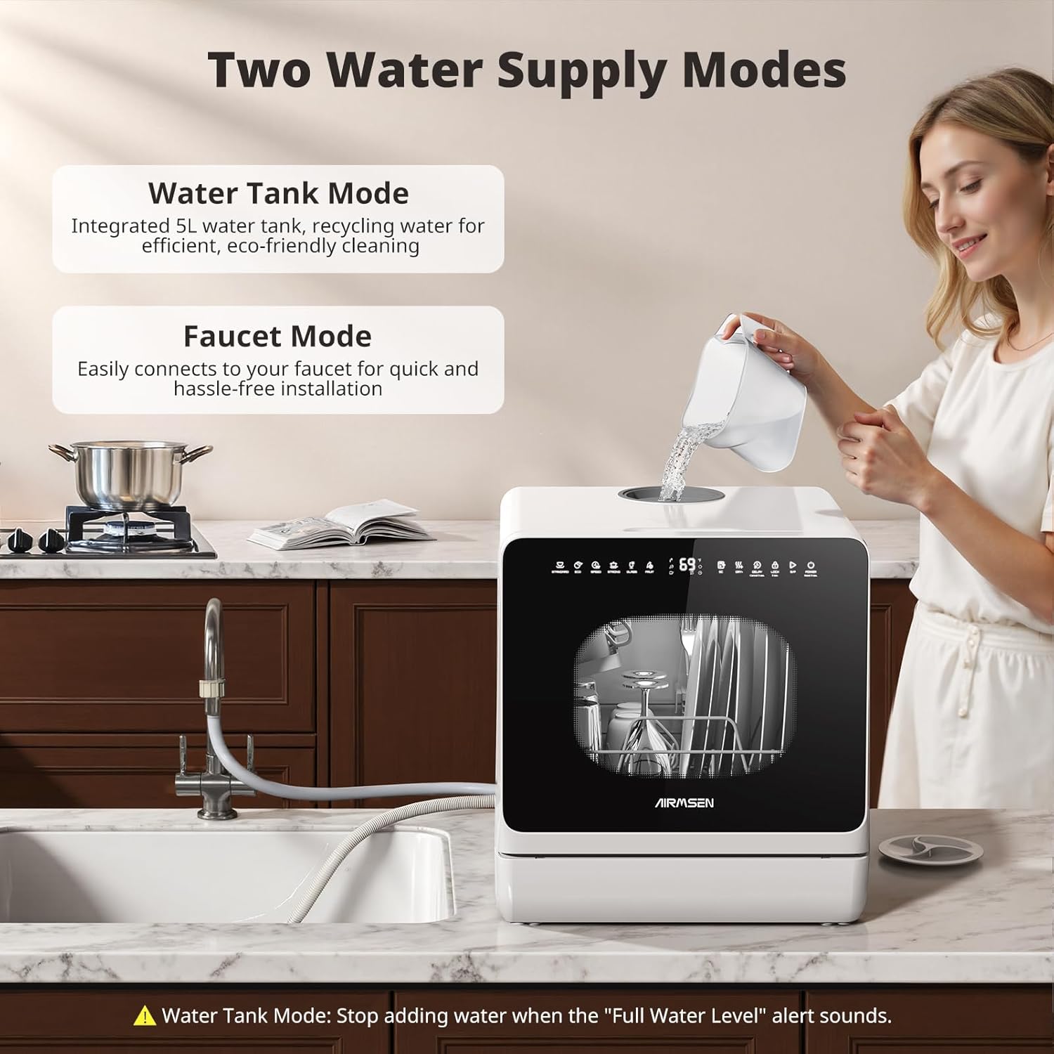 AIRMSEN countertop dishwasher accessories