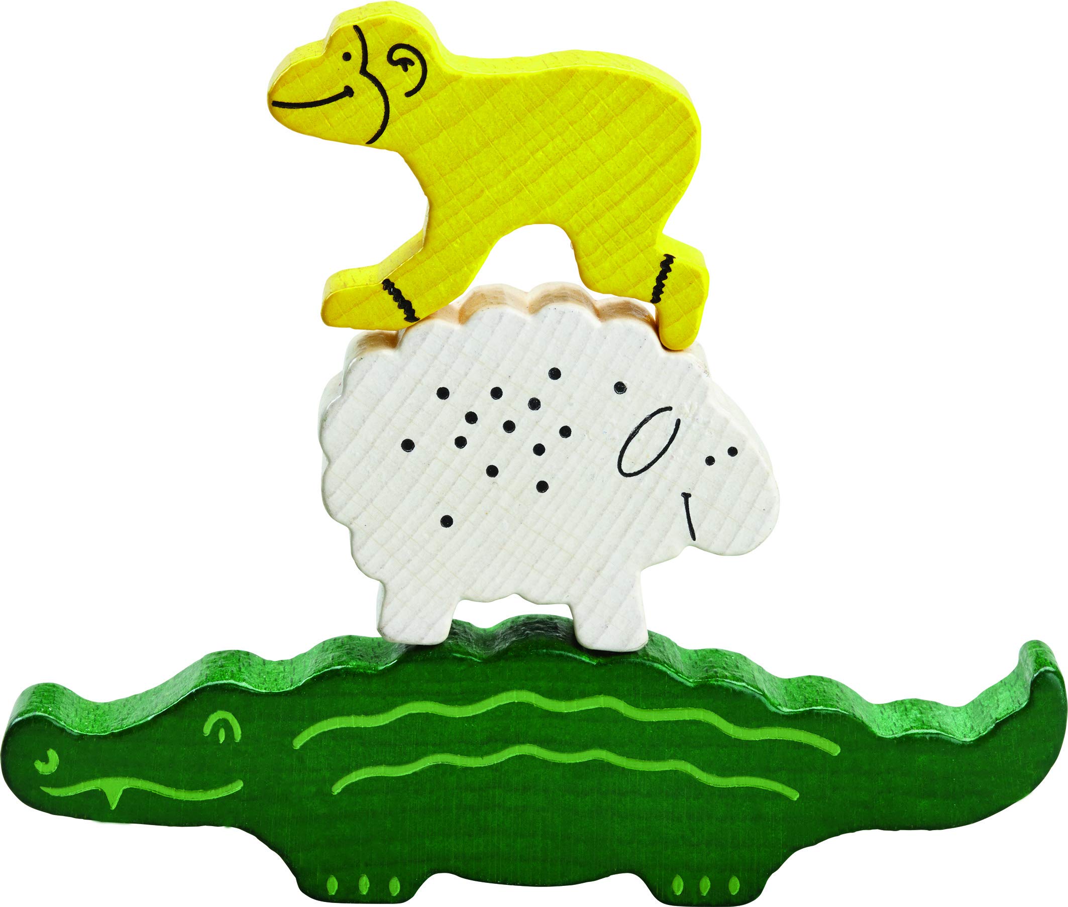 HABA 3409 Animal sobre Animal, Juego Infantil de Mesa de Habilidad y apilamiento. Más 4 años