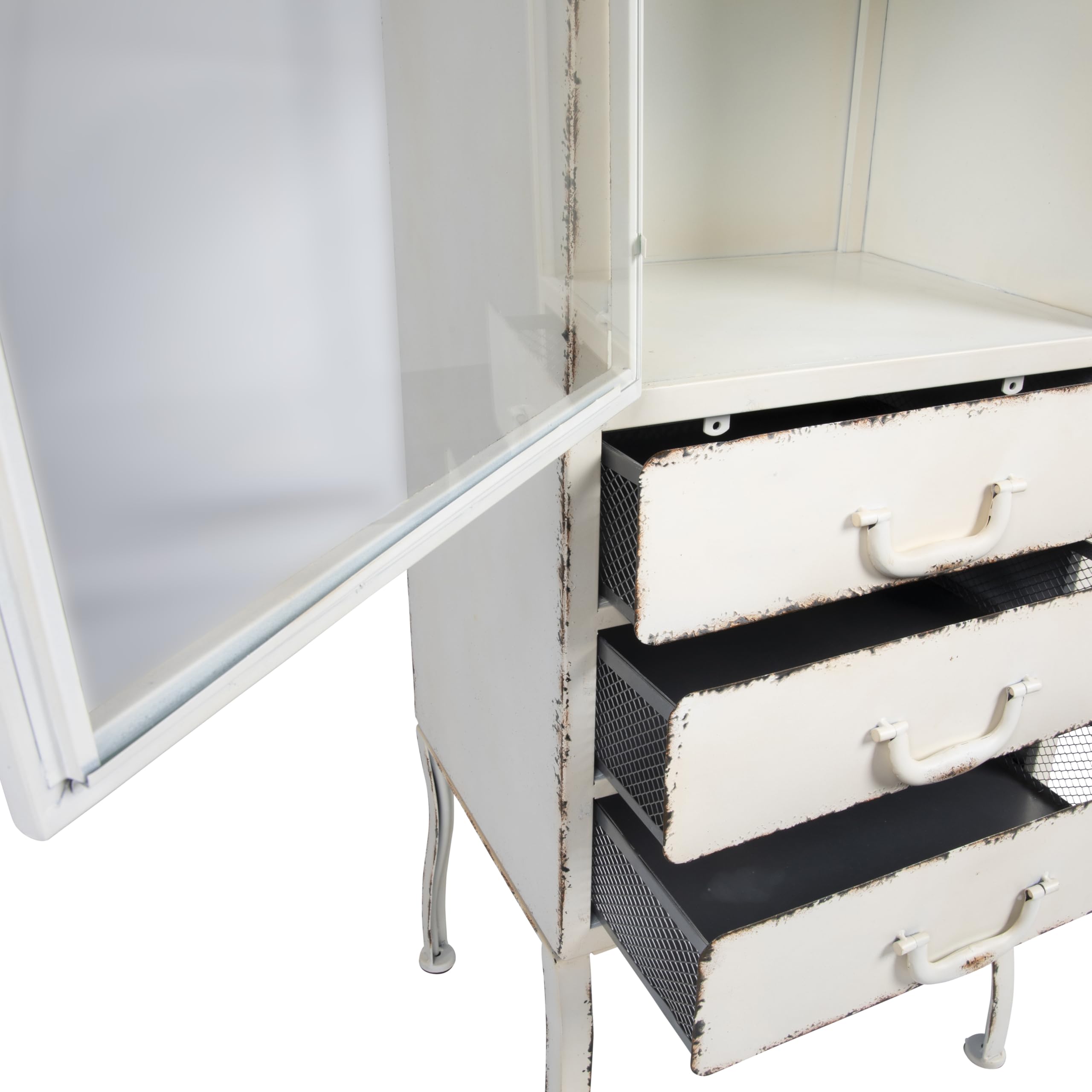 Creative Co-Op Metal Cabinet with 3 Drawers